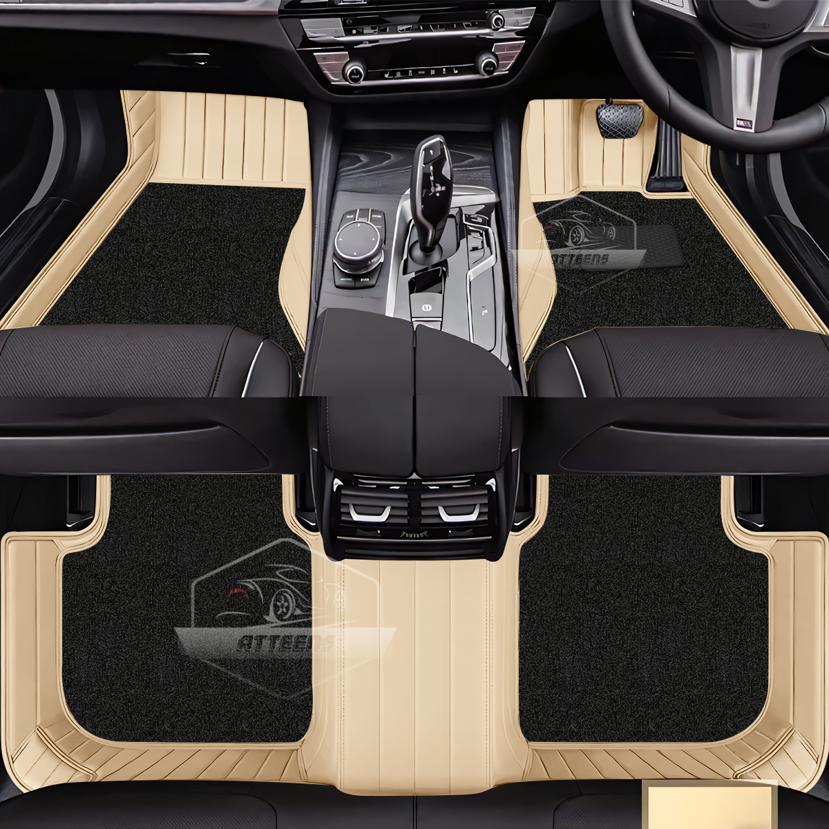 1 10D Car Foot Mat for -Range Rover Velar Model (2017-2024)| Premium Leatherette Luxurious & Elegant Look | 100% Waterproof and Dust Proof | Custom Fitted Car Floor Tray Mat - Image 1